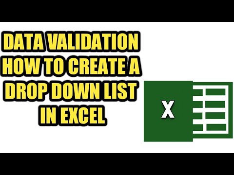 Data Validation | How to create a drop down list in Excel | # ...