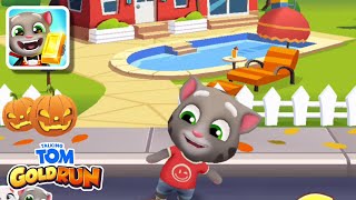 Talking Tom is avoiding obstacles in Tom's World and having Sugar Rush in Candy World screenshot 5