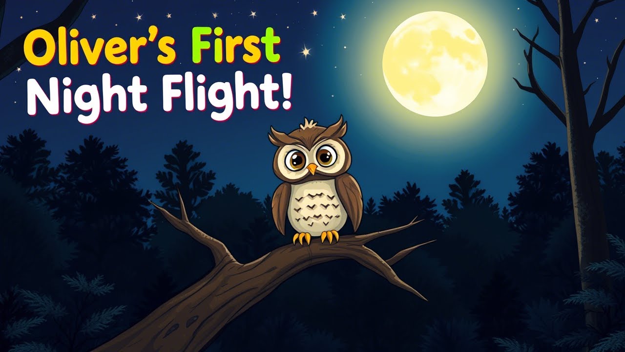 Oliver the Owl’s Night Flight | A Bedtime Story About Bravery and Confidence