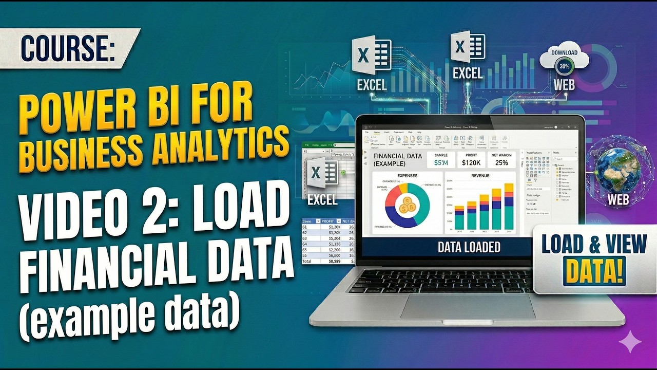 Load Financial DATA (example data) 2 || Power BI for Business Analysis ...