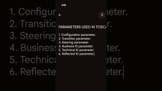 Different types of Parameters used in TOSCA