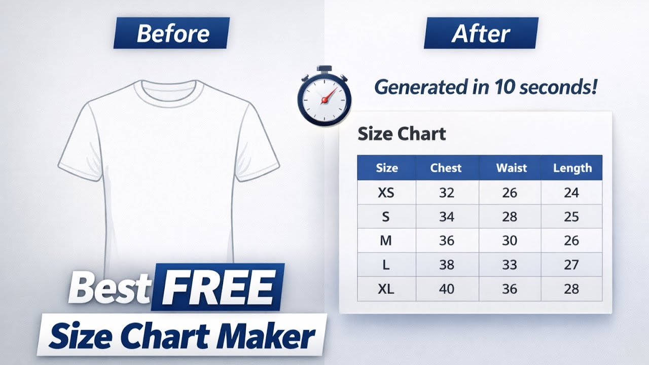 Best Free Size Chart Maker | Create Clothing Charts Instinctly