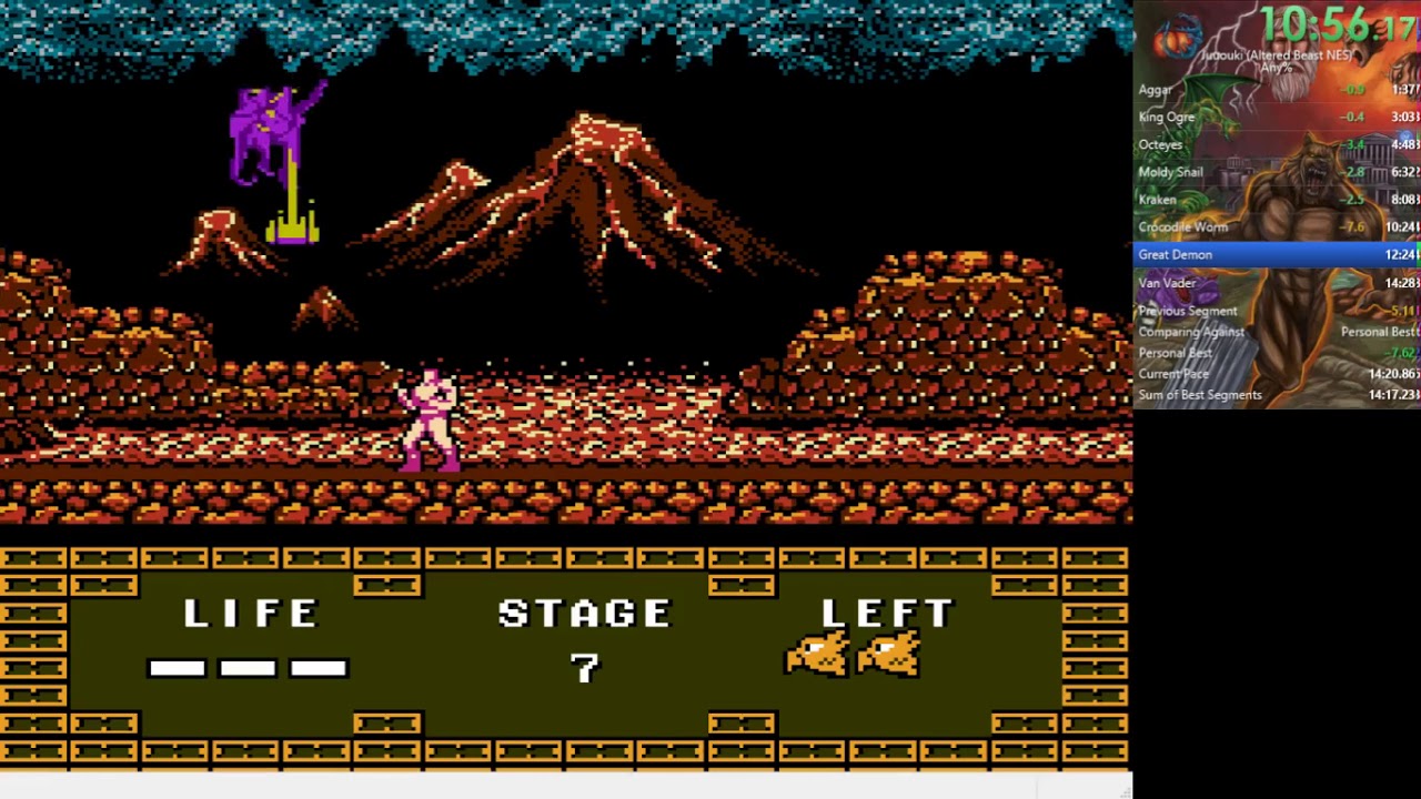 Altered Beast (NES) Any% speedrun in 