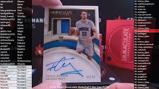 21/22 Panini Immaculate Basketball 5 Box Case PYT#1