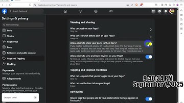 How To Set Facebook Page Tagging Settings | Step-by-Step Guide 2025