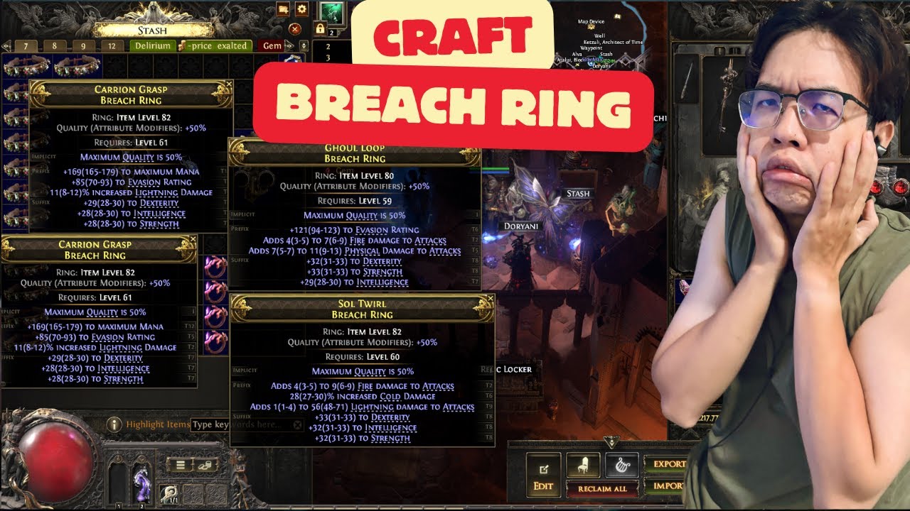 (Path Of Exile 2) Craft Breach Ring Max Ping - Không còn chỗ chê hy vọng không bán được để GA
