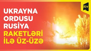 Rusiya Ukrayna mövqelərinə hücum edən alov qurğularının görüntülərini yaydı