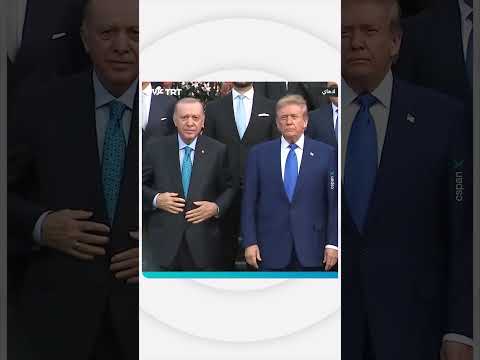 الرئيس أردوغان وترمب يتصافحان بقمة الناتو