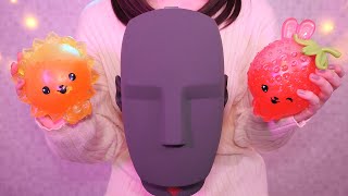 【ASMR】ちゅるちゅるペタペタ、眠くなってしまう15種類のスクイーズ/KU100