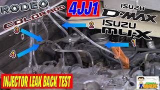 How To Do An Injector Leak Back Test 4JJ1 D Max, MUX, Colorado, Rodeo