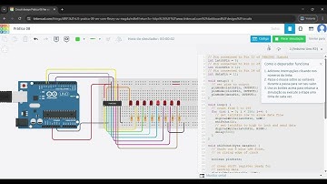 Prática 08 - Contagem Binária 0 a 255  Shift Register   CI 74HC595 no Arduino