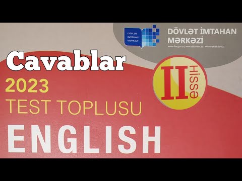 İngilis Dili yeni test toplusu cavabları 2-ci hissə 2023 (DİM)