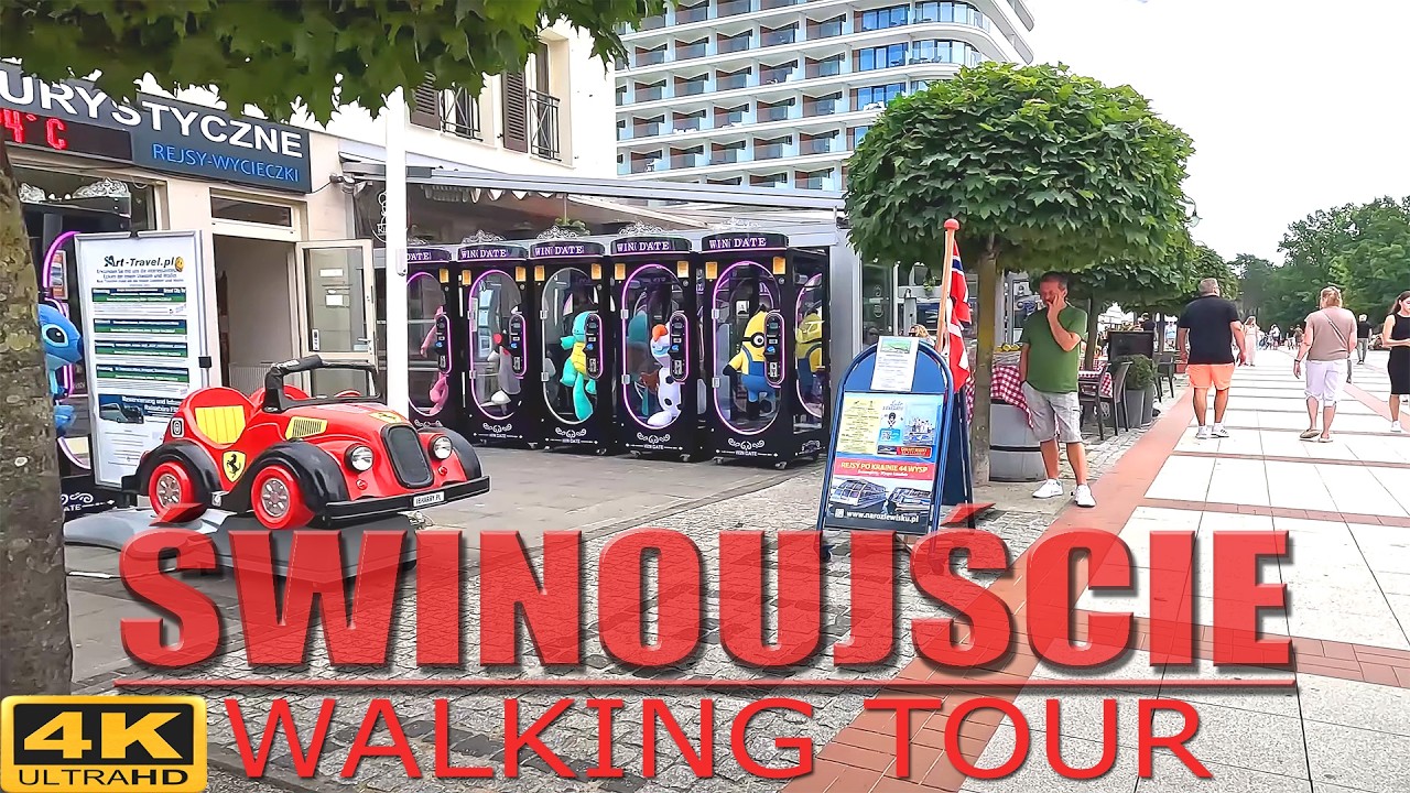 🇵🇱 ŚWINOUJŚCIE Spacer | Walking Tour Summer / Baltic Sea / 🇩🇪 Swinemünde Ostsee [4k Ultra HD]