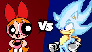 MUGEN Battle - Blossom vs Hyper Sonic