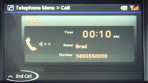 2013 Infiniti FX   Bluetooth® without Navigation Ending a Ca