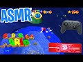ASMR Gaming Super Mario 64 😴 Relaxing Gum Chewing 🎮🎧 Nintendo Switch Pro Controller Clicky Sounds 💤