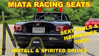 Installing Racing Seats and Harnesses in an NB Miata - then Driving FAST!! by Enigma Engineering 3,510 views 1 year ago 18 minutes