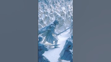 Origami Jon Snow Battle ❄️⚔️ – Full Prompts in Description #shorts