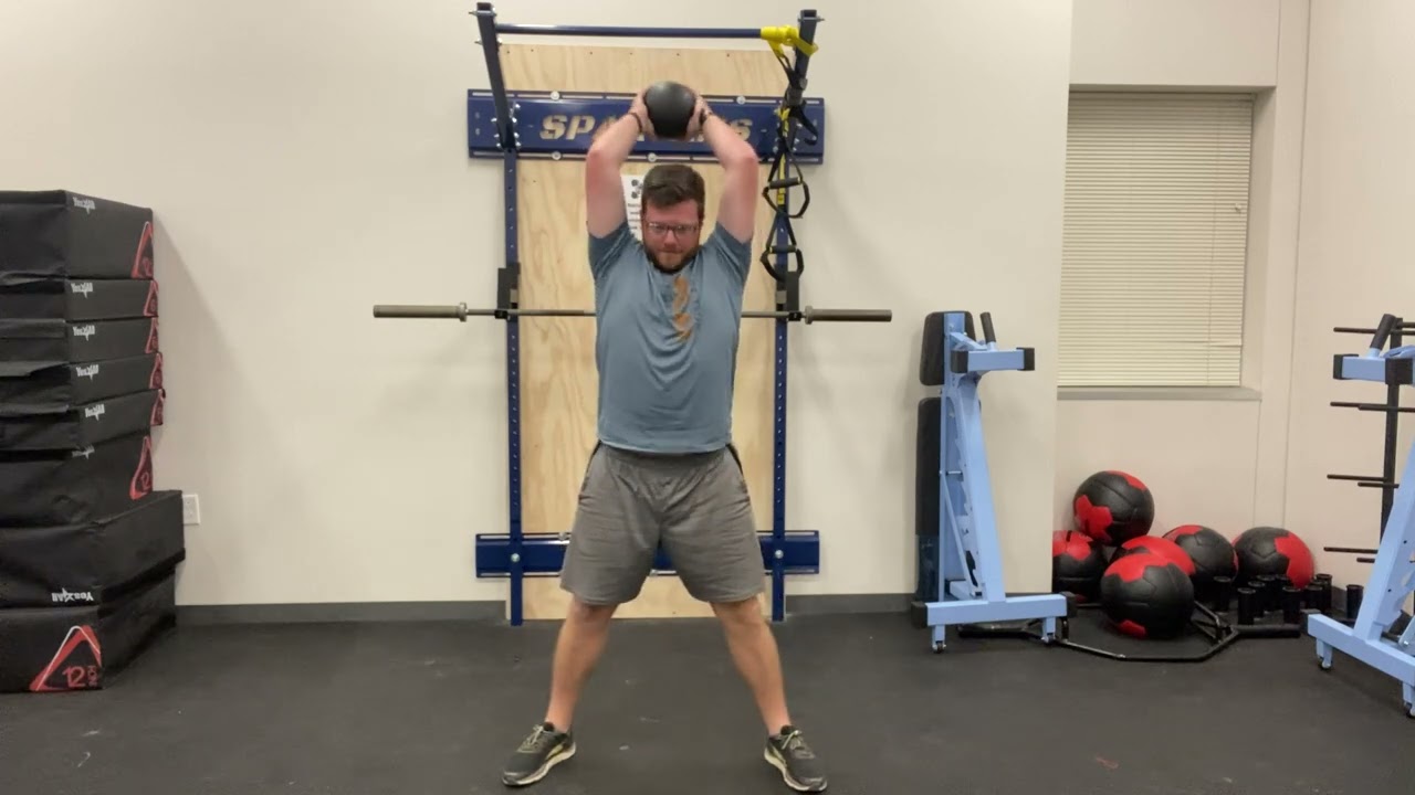 Alternative to Battle Rope: Overhead Medicine Ball Slam