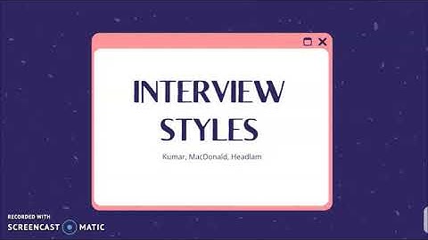 INTERVIEW STYLES AND TYPES | Word Works by Shelica