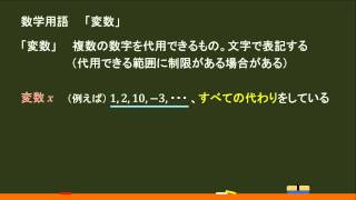 〔数学用語〕　「変数」 －オンライン無料塾「ターンナップ」－