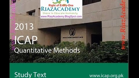 AFC 03 Quantitative Methods Study Text ICAP
