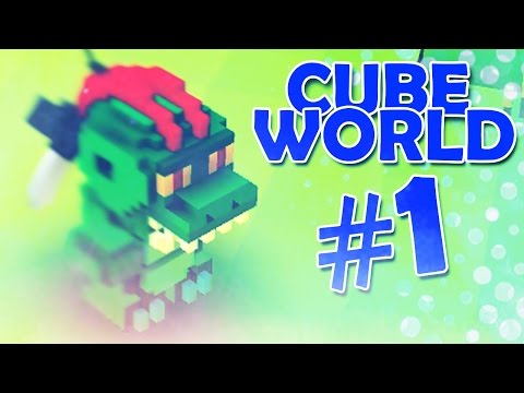 Выживаем в Cube World часть 1 - Джесс начинает изучать прекрасный мир :U