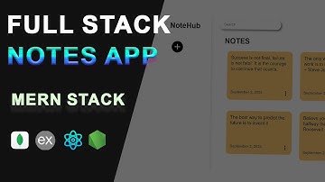 Build a Full Stack Notes Application Using MERN |Full stack Tutorial for Beginners| Mern Stack CRUD