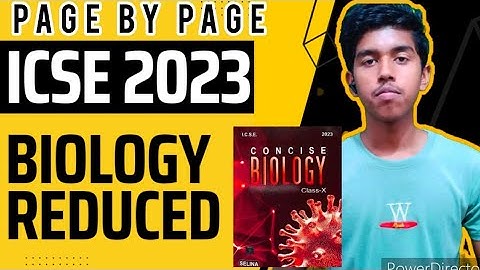 ICSE 2023 || Biology Reduced Syllabus page by Page ||