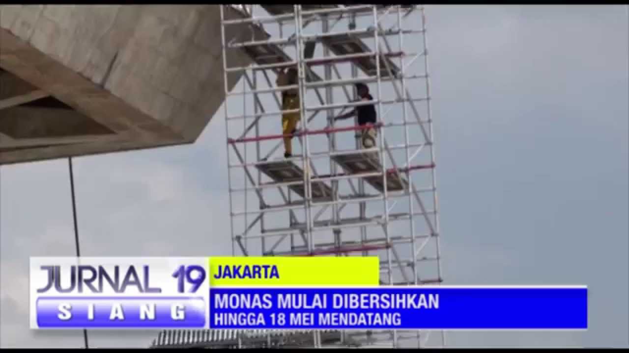 [Liputan] Monas Mulai Dibersihkan Hingga 18 Mei Mendatang