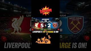 RUTHLESS Liverpool Hit 5! 🔥 Top 4 Race Just Got Real! #liverpool #westham #epl #soccer #football