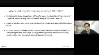 Reducing Streaming ASR Model Delay with Self Alignment - (3 minutes introduction)