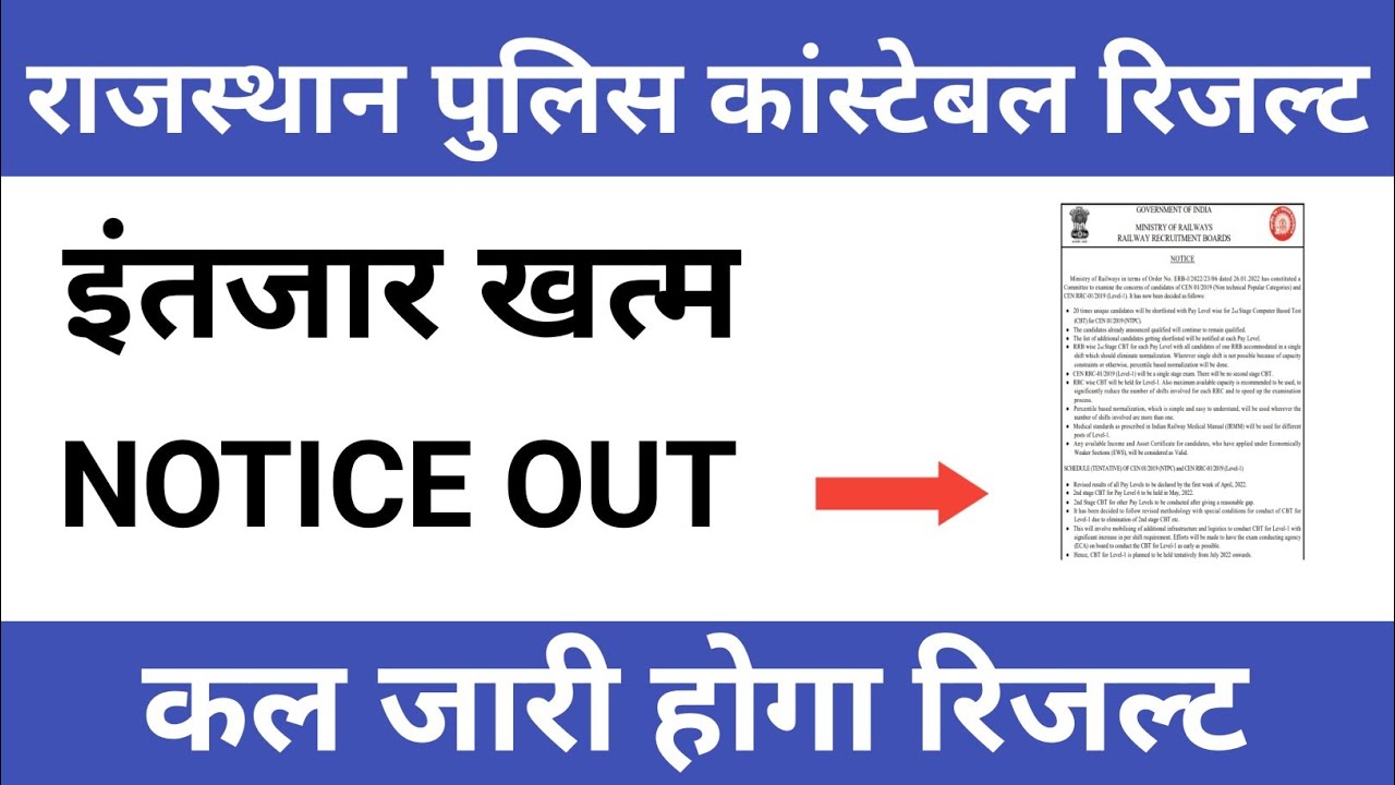 rajasthan police result 2022| raj police