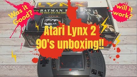 Atari Lynx 2 Batman returns pack from 1992 unboxing and play test, will it work?
