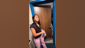 Dorm Tour Going fully wrong #dormtour #college #collegedorm
