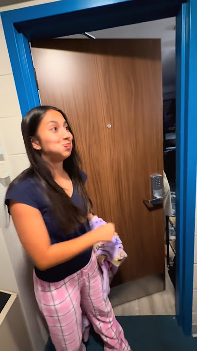 Dorm Tour Going fully wrong #dormtour #college #collegedorm