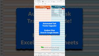 Kanban View upgrade for your Automated Task Tracker in Excel or Google Sheets!