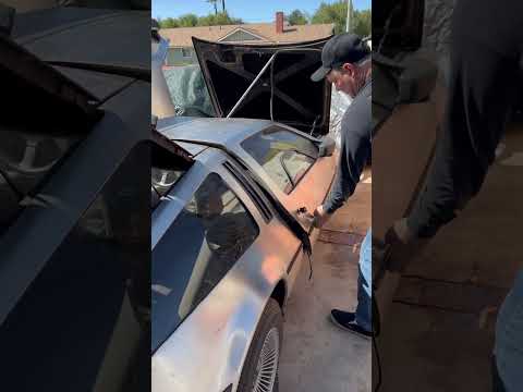 opening the stuck door #delorean #deloreandmc12 @philatv