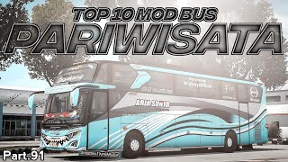 SPEK MBOIS FULL ACC😋😎‼️ TOP 10 MOD BUS PARIWISATA Part.91 SUPER DETAIL SUSPENSI REAL | MOD BUSSID screenshot 1