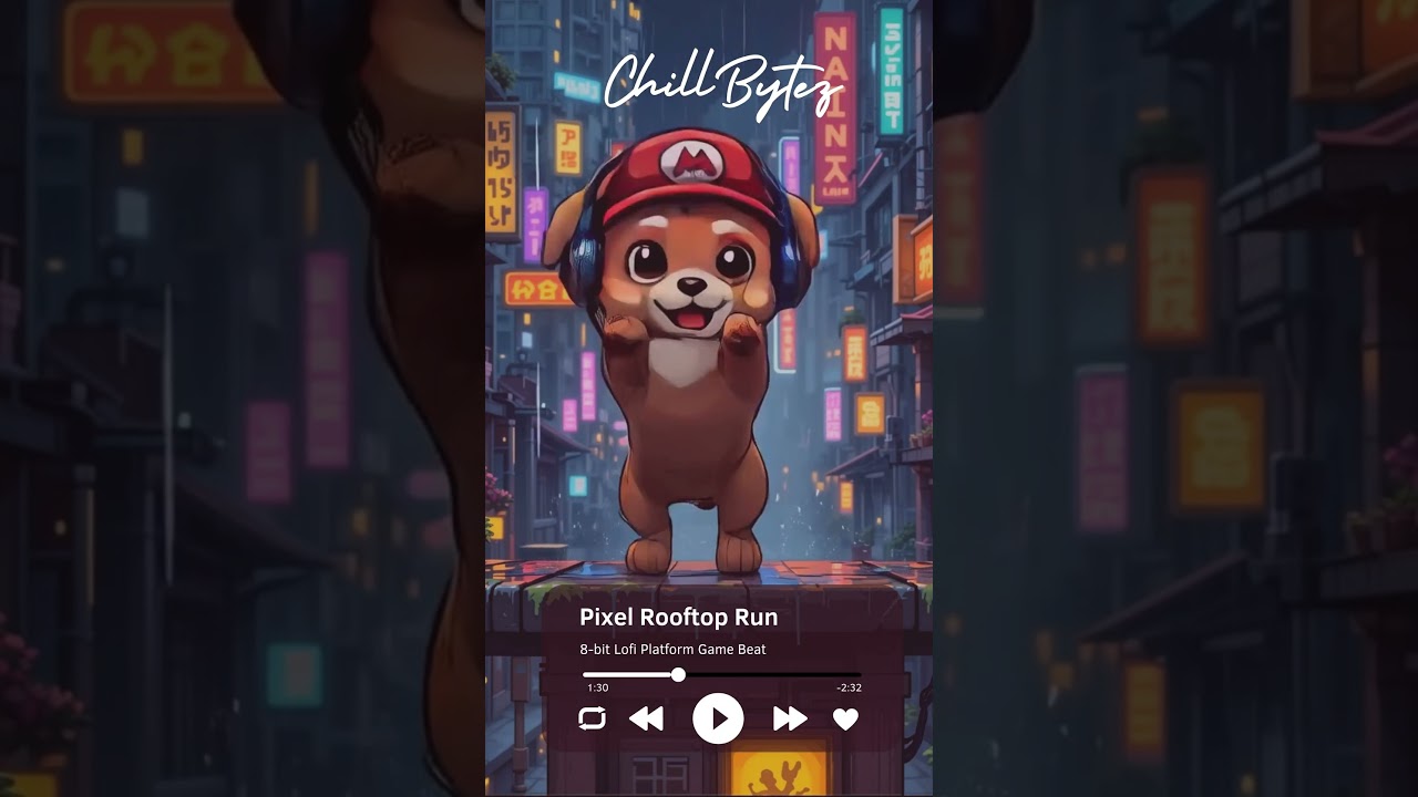 Pixel Rooftop Run 🐶🌃 | 8-bit Lofi Platform Game Bea