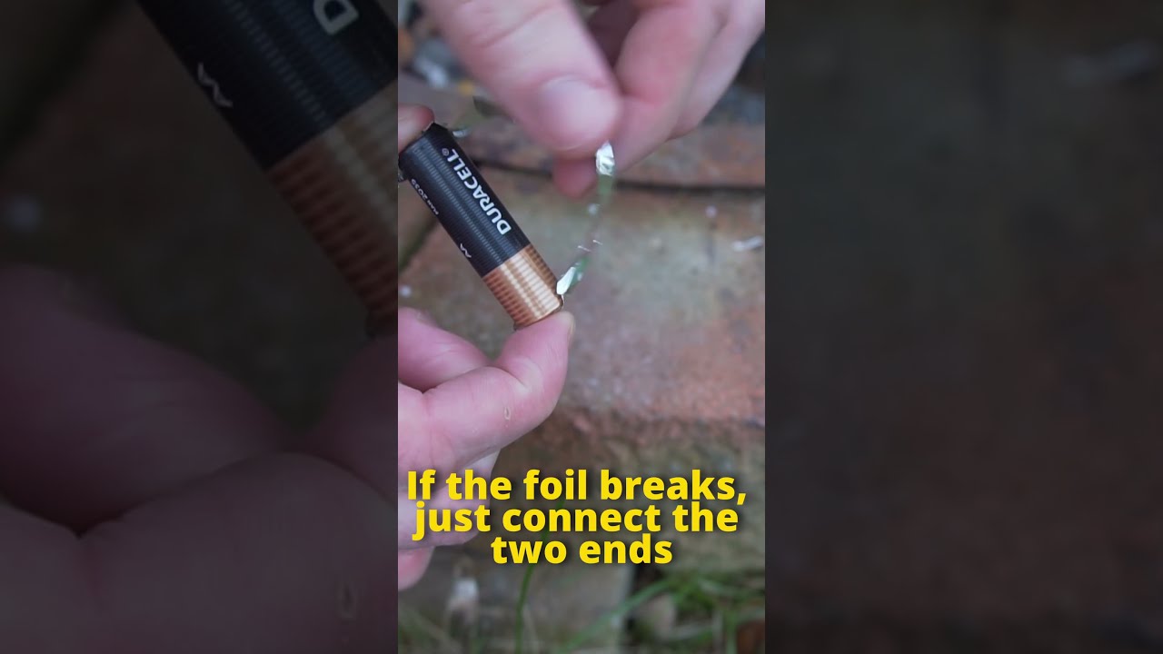 Survival Skill Battery Foil Fire