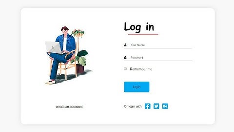 Modern login form css