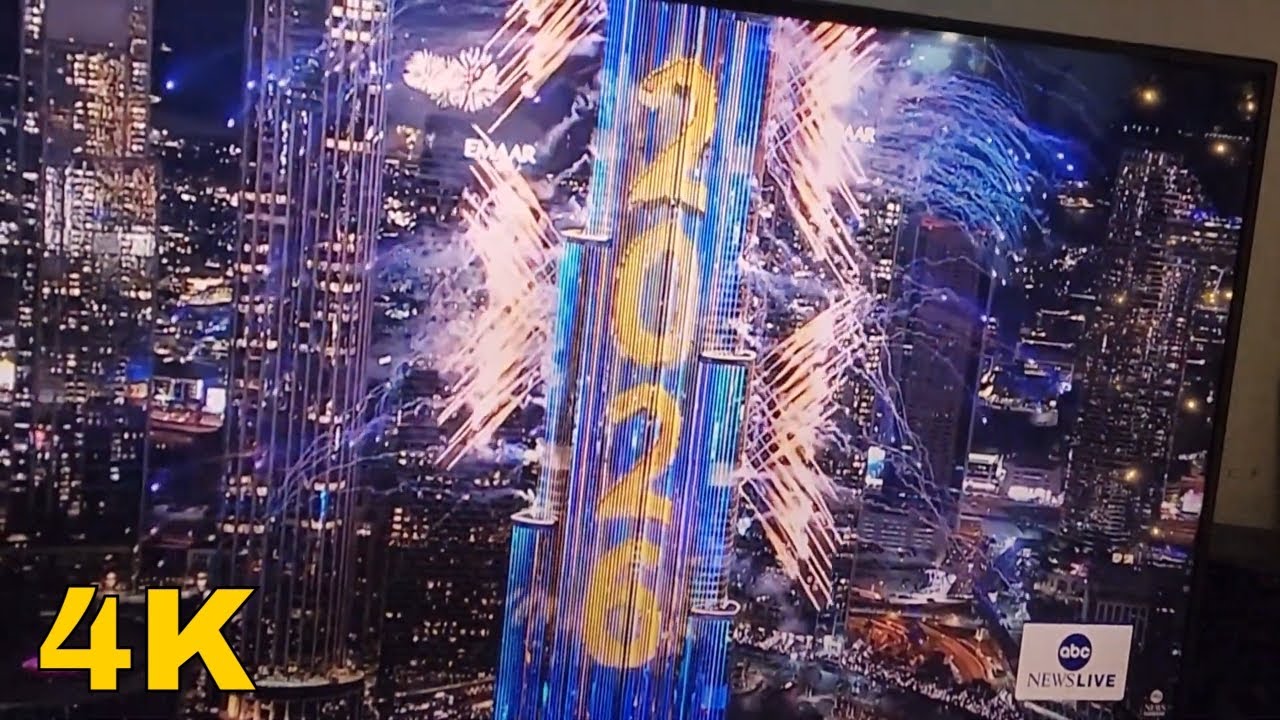 Karma Cat Watches Dubai’s Tallest Skyscraper Light Up for 2026! 🎉🎇🎆🐈✨