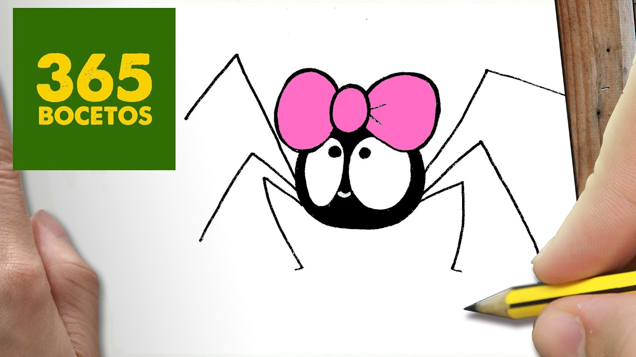 COMO DIBUJAR ARAÑA KAWAII PASO A PASO - Dibujos kawaii faciles - How to  draw a SPIDER - thptnganamst.edu.vn