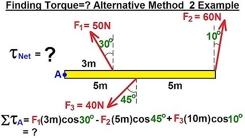 Physics 15  Torque (9 of 27) Alternative Method 1 & 2: Example Torque=?