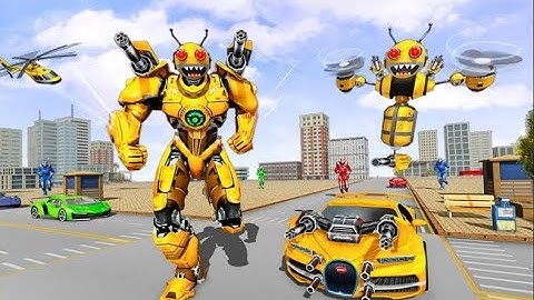 New Bee Robot Car Transformation Ep-2 | Amazing Rescue City Robot Car Android GamePlay