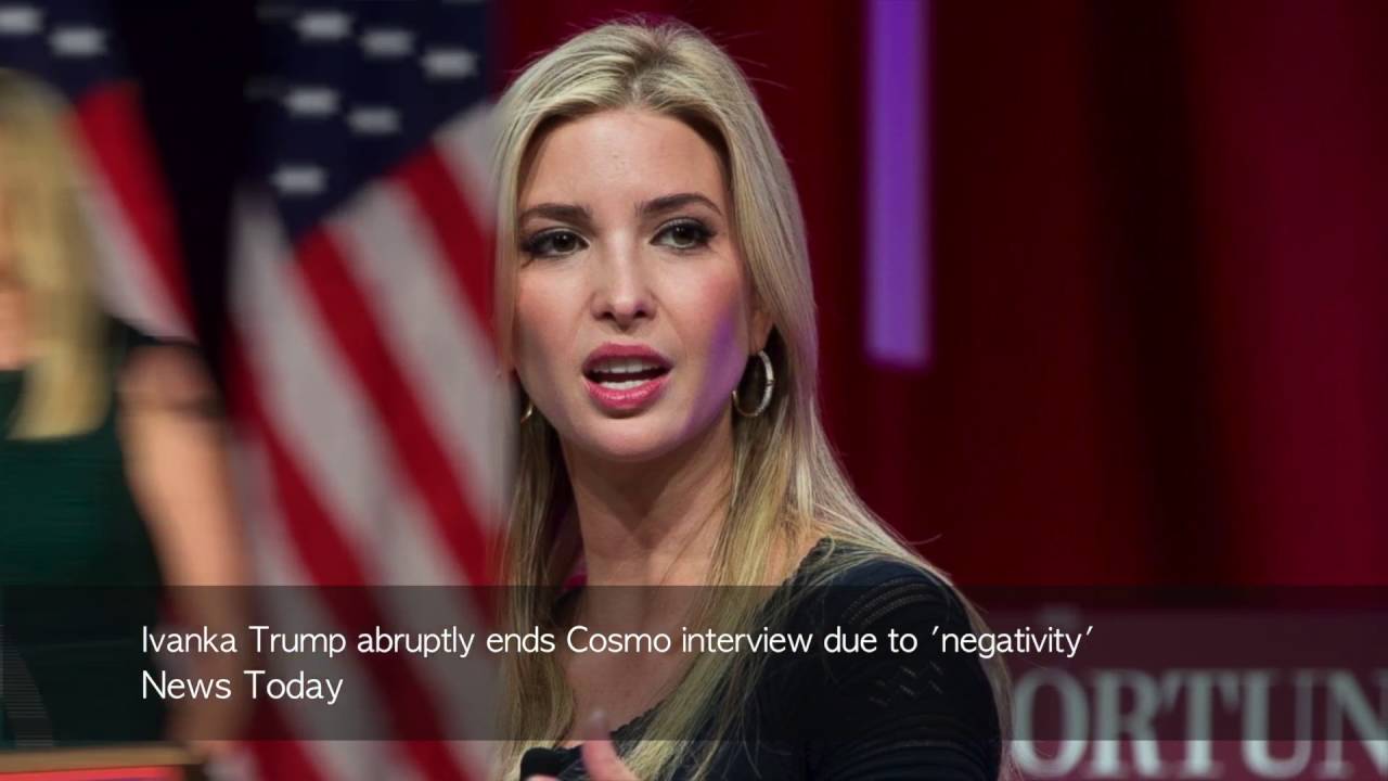 🔴 Ivanka Trump abruptly ends Cosmo interview due to 'negativity' | News Today