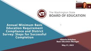 Basic Education Compliance Informational Webinar