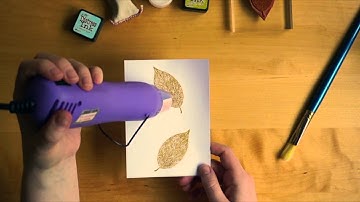 How to heat emboss a two-colour design