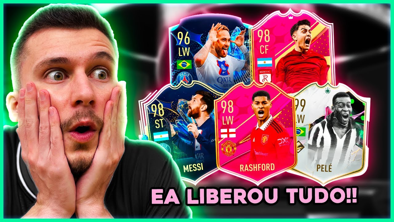 A EA LIBEROU TUDO!!! TIREI NEYMAR,MESSI,DYBALA ROSINHA E VÁRIAS OUTRAS LENDAS!!! FIFA 23 - UT